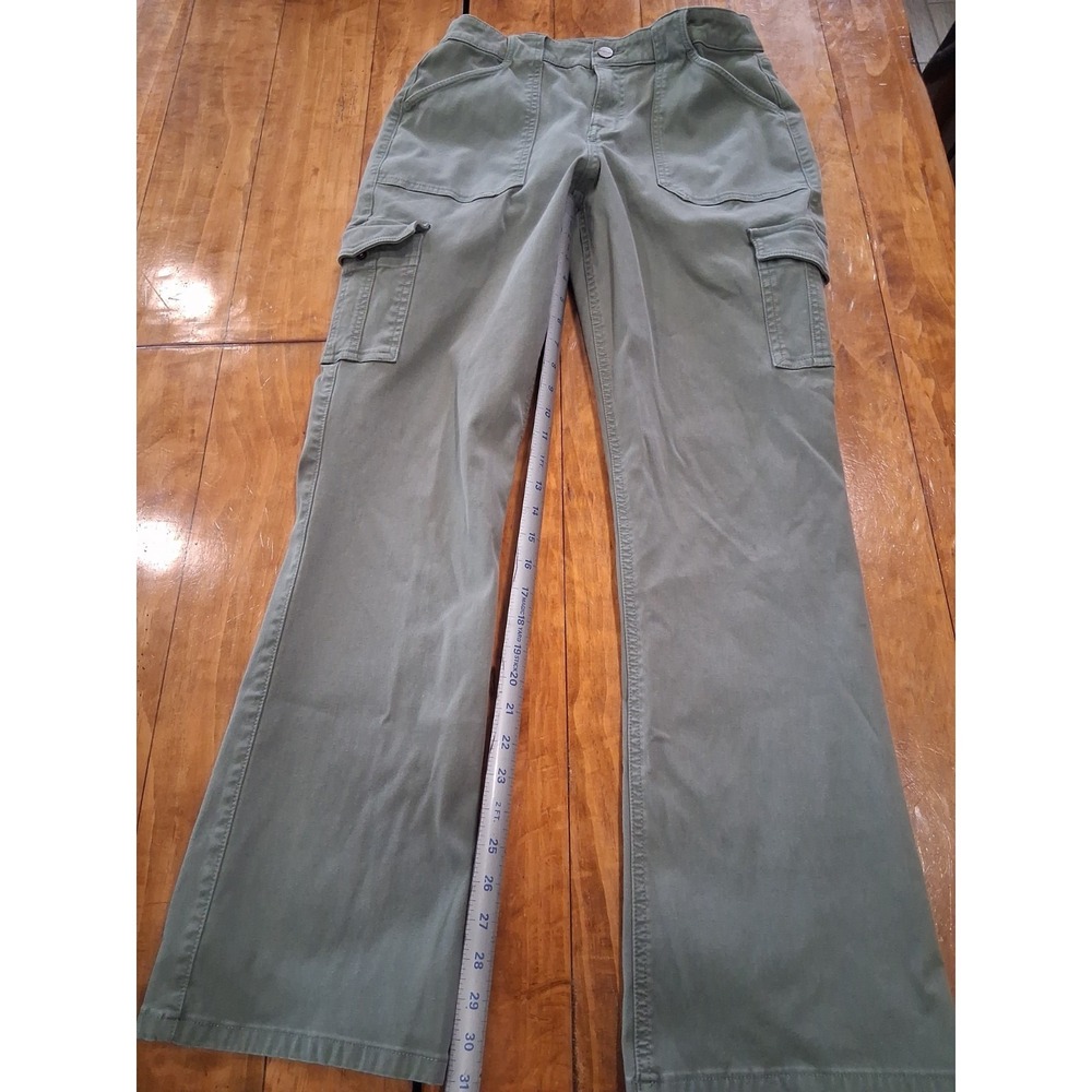 Sanctuary Womens Olive Green tapered Utility Cargo Pants Size 31 Mid Rise